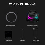 Bocina Speaker Altavoz Bluetooth Magnético Inalámbrico Portátil