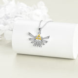Collar con colgante de Zelda de anime de plata de ley, regalo de joyería para hombres y mujeres