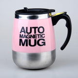 Taza de café magnética con agitación automática de acero inoxidable
