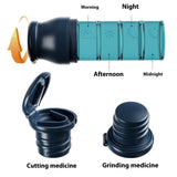 Pastillero multifuncional portátil redondo