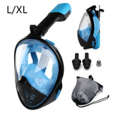 Snorkel para natación y respiración de cara completa buceo
