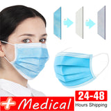 Mascarilla médica profesional desechable de 3 capas Máscara médico-quirúrgica antivirus