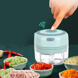 Mini picadora eléctrica, trituradora de jengibre con carga USB, herramienta de cocina trituradora de verduras y Chile resistente y duradera