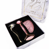 Rodillo de cristal en polvo con microagujas, masajeador de Jade, tabla de raspado facial, conjunto de Spa de belleza