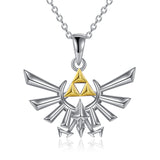Collar con colgante de Zelda de anime de plata de ley, regalo de joyería para hombres y mujeres