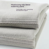 Leggings de soporte para el vientre de cintura alta con forro polar, pantalones gruesos informales de otoño e invierno, nuevos pantalones de maternidad