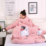 Edredón oso perezoso de invierno con mangas