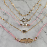 Set Pulseras de flecha dorada Pulsera de joyería para mujer de cuatro piezas