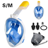 Snorkel para natación y respiración de cara completa buceo