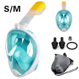 Snorkel para natación y respiración de cara completa buceo