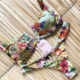Traje de baño Bikini con borlas estampadas Multicolor sexy