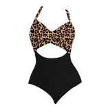 Traje de baño de una pieza cruzado casual de moda para mujer sexy una pieza