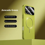 Case Funda iphone 15 al 17 resistente a caídas magnética de círculo fino esmerilado con ventana grande