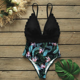 Traje de baño triangular estampado