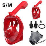 Snorkel para natación y respiración de cara completa buceo