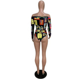 Traje de baño estampado dos piezas sexy