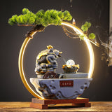 Fuente de agua para sala de estar, mesa de centro de oficina con agua circulante