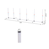 Postes resistentes para perros, equipo de velocidad y agilidad para mascotas, obstáculos para al aire libre con bolsa de almacenamiento