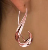 Aretes Pendientes geométricos simples retro de aleación para mujer