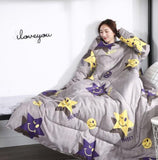 Edredón oso perezoso de invierno con mangas