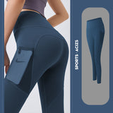 Leggings de Yoga para mujer, mallas con bolsillo, mallas deportivas para chica, mallas para correr con Control de barriga, pantalones deportivos para mujer