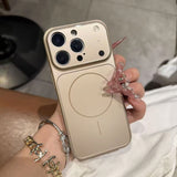 Funda case Iphone del 11 al 17 magnético todo incluido para teléfono de color sólido