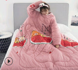 Edredón oso perezoso de invierno con mangas