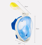 Snorkel para natación y respiración de cara completa buceo