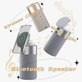 Altavoz Bluetooth portátil con cargador inalámbrico multifunción 3 en 1 para IPhone y AirPods con lámpara táctil para el hogar y la oficina