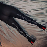 Pantimedias con letras de diamantes calientes de terciopelo de color sólido para mujer