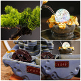 Fuente de agua para sala de estar, mesa de centro de oficina con agua circulante