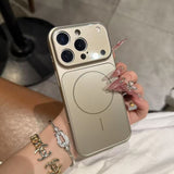 Funda case Iphone del 11 al 17 magnético todo incluido para teléfono de color sólido