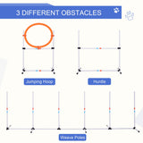Conjunto de Entrenamiento de mascotas portátil para agilidad de mascotas, ejercicio de obstáculos para perros, anillo de salto ajustable, puente alto con bolsa de transporte