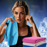 Toalla deportiva de microfibra para refrigeración física, toallas faciales de hielo frescas instantáneas para gimnasio, natación, Yoga, correr, ciclismo, toalla de secado rápido