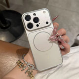 Funda case Iphone del 11 al 17 magnético todo incluido para teléfono de color sólido