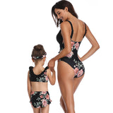 Traje de baño para madres e hijas estampado