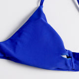 Traje de baño dos piezas estampado hojas sexy