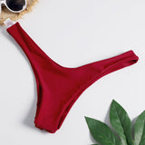 Traje de baño dos piezas estampado hojas sexy