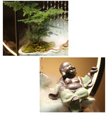 Fuente  Zen Yoga Agua de la suerte que fluye Paisaje acuático Rueda de agua