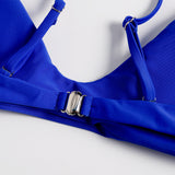 Traje de baño dos piezas estampado hojas sexy