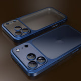 Funda Case Iphone 14 al 17 resistente a caídas para PC con galvanoplastia esmerilada