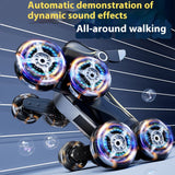 Perro Robot inteligente, ocho ruedas con Control remoto para niños