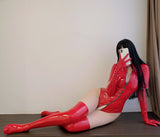 Body Alto Elástico Brillante Aceite Brillante Charol Cierre en entrepierna PU