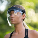 Mascarilla deportiva transparente con ribete