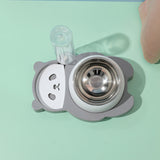 Comedero para perros y gatos, juego de cuencos inclinados para comida y agua para gatos, cuencos elevados de acero inoxidable para gatos con botella dispensadora automática de agua para gatos y perros pequeños, gatitos y cachorros