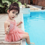 Traje de baño de una pieza para niña Traje de baño de una pieza de malla para niña