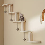 Escalera modular para gatos con 4 bolas de varios niveles, montado en la pared que ahorra espacio