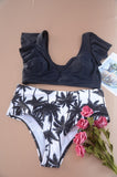 Traje de baño sexy Traje de baño de bikini dividido estampado Traje de baño de mujer