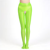 Pantimedias Aceite Sedoso Brillante Y Brillo De Gran Tamaño sin entrepierna