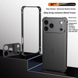 Funda Case IPHONE 17  móvil con la hebilla del caballito de mar y el marco metálico anti del descenso de cuatro esquinas